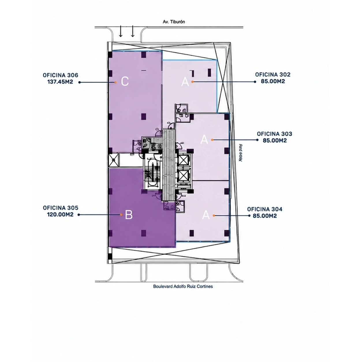 Plano del Nivel 3 · Oficina 303