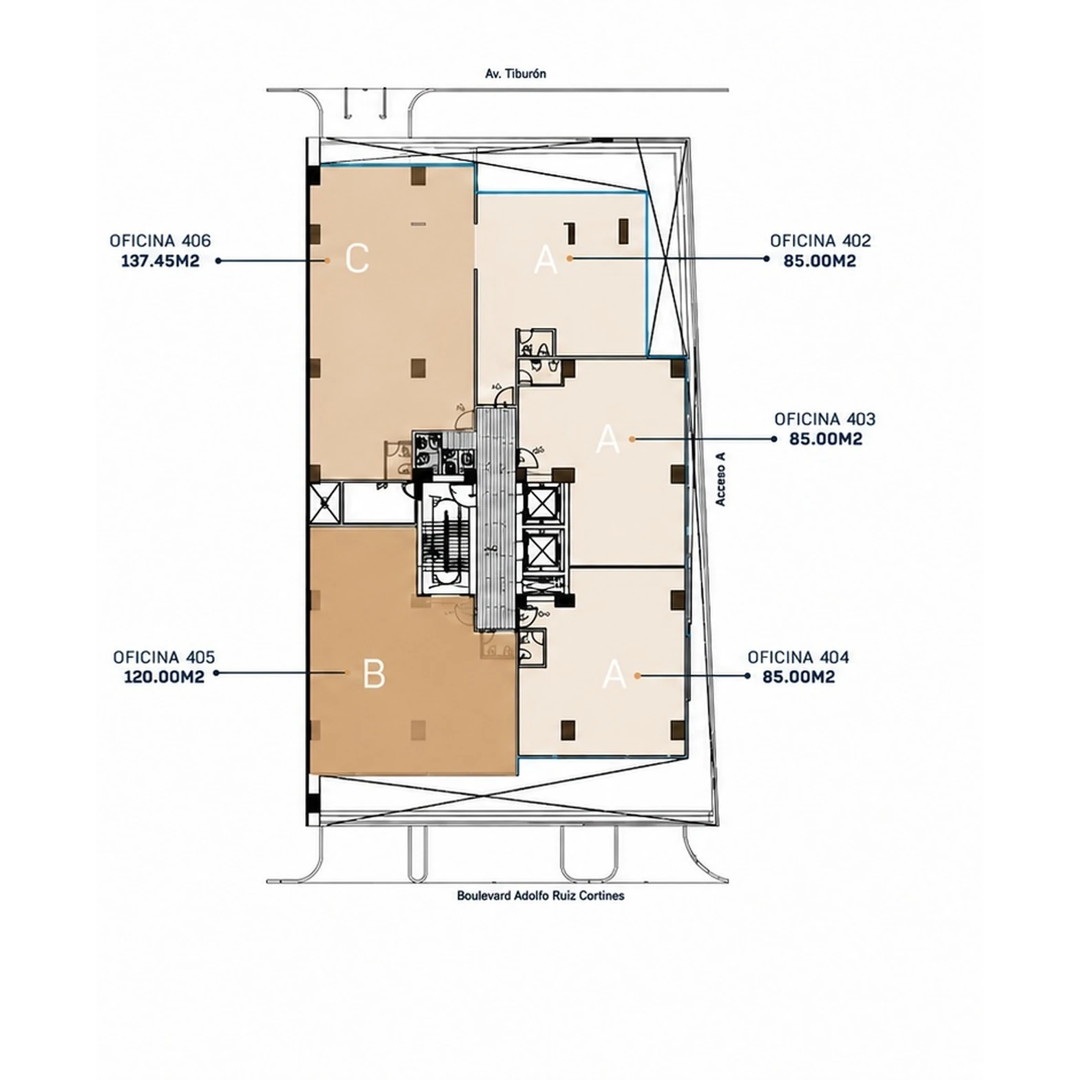 Plano del Nivel 4 · Oficina 406
