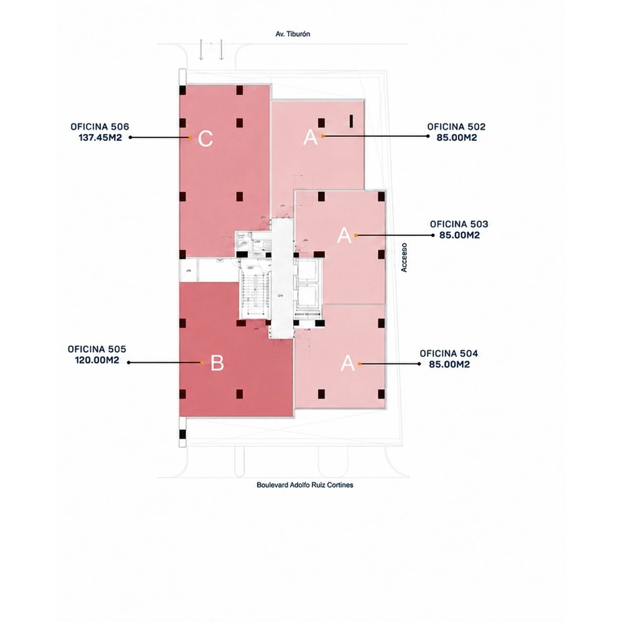 Plano del Nivel 5 · Oficina 502