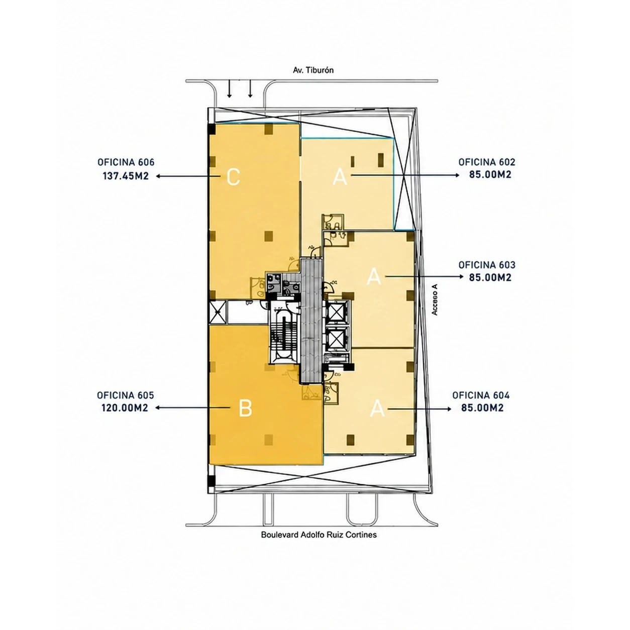 Plano del Nivel 6 · Oficina 606