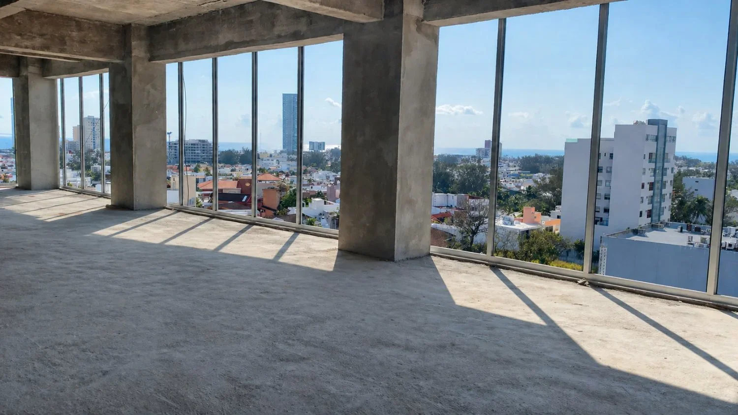 Interior real de Torre Auro para una evaluación en sitio